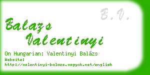 balazs valentinyi business card